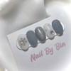 [Handmade Nail Tips] Snowflake Knit Nails - Square / [수제네일팁]