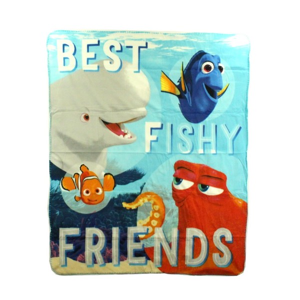 Finding Dory "Best Fishy Friends" Fleece Character Blanket 50 x 60-inches