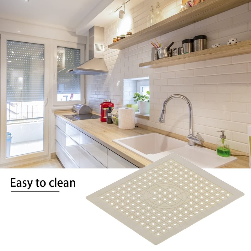 Alvinlite Sink Liner, Square Rubber Sink Mat, Protects Sink, 2