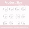 French False Nails,Pink Coffin False Nails, 24PCS Square French Press