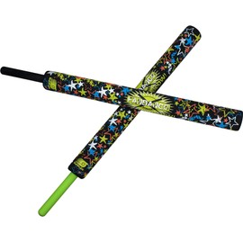 Sunflex Fandango Striker Sticks - Foam Swords for Athletic Training and Workout - Outdoor Sports Game - Set of Two with Storage Drawstring Bag Included, Glow