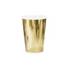 PartyDeco KPP57-019ME-EU1 Paper Cups/Drinking Cups - Shiny Gold - 220