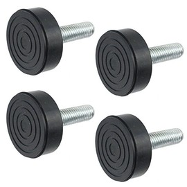 SPARES2GO Universal Dishwasher Adjustable Screw in Foot (Pack of 4, 8mm Thread)