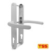 TSS White UPVC Door Handle Pair Set, 92mm PZ (Centres),