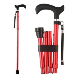 Unbranded Cane Walking Stick Adjustable Folding walking Aluminum Collapsible Travel Hiking