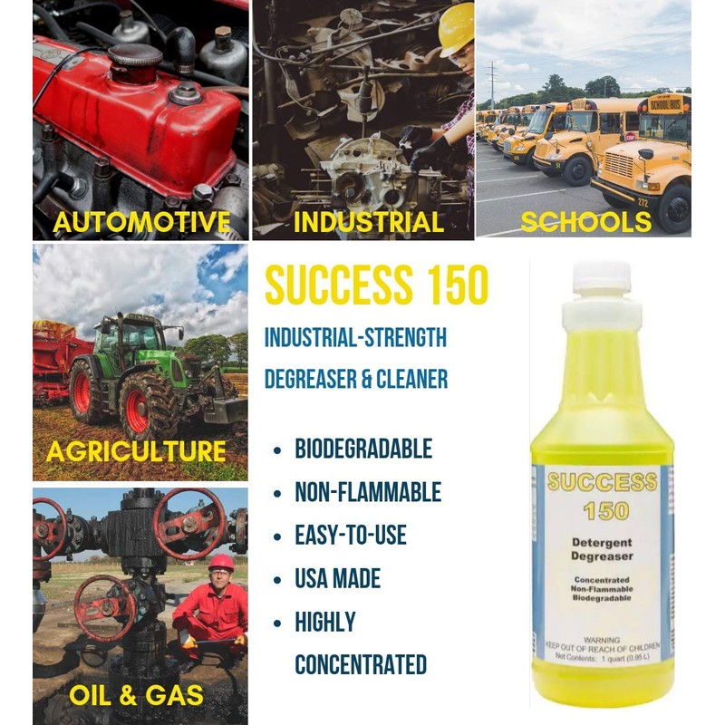 DETCO - Success 150 Detergent Degreaser Concentrate | Industrial-Strength, Biodegradable