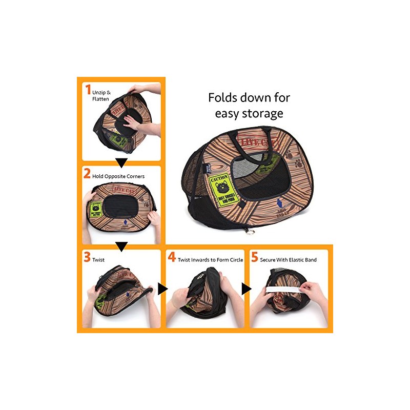 SportPet Designs Cat Carrier With Zipper Lock- Foldable Travel Cat