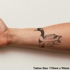 Large 'Goose Swimming' Temporary Tattoo (TO00071671)