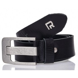 Classic Belt Leather Belt Genuine Leather Men's Belt Premium Quality, Black - Vintage