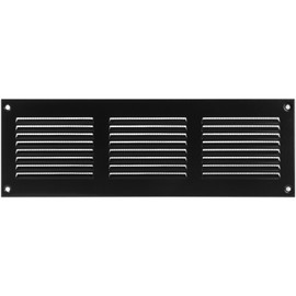 Ozo Brothers Black Air Register Cover Grille. Wall Register, Ceiling and Exterior Vent Cover. Baseboard Heater Covers. Available in Diff. Sizes Colors. 300 100mm, 12x4 inch