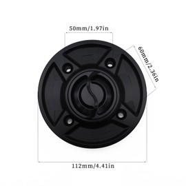PROCNC Motorcycle Gas Fuel Tank Cap Cover Fit for Kawasak.i Ninja 400 Z400 2018-2023 Ninja 650 Z650 Z900 2017-2023 Z800 Z900 Z900RS 2017-2023 (Black)