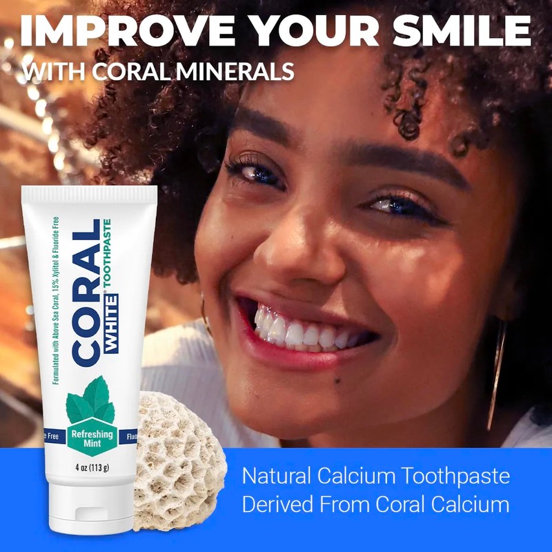Coral White - Coral White Mint Toothpaste Natural Fluoride SLS