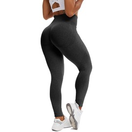 CFR Women High Waist Yoga Pants Dot Contouring Vital Seamless Leggings #0 Black L