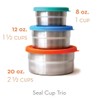 Ecolunchbox Seal Cup Trio 3-Piece Nesting Stainless Steel Leak-Proof Food