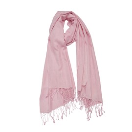 Cashmere Boutique 100% Pure Cashmere Shawl - Soft, Luxury Lightweight, Perfect for Daily Wear or Any Occasion, Long Winter Warm Shawl for Women - Rose Pink, 36" x 80"