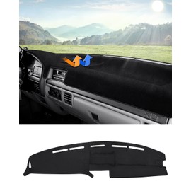 Autorder Dashboard Cover Mat for 1992-1996 Ford F150 F250 F350 Accessories Dash Cover Flannel Dash Mat Sunshade Glare UV Rays Protector
