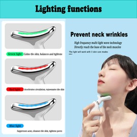 Elektrisches V Gesichtsmassagegerät, Elektrisches V-Face Shaping Massager, EMS Facelifting Gerät Gesicht Gesichtsmassagegerät Gegen Falten (Weiss-A)