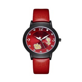 WWOOR Women Ladies Fashionable Elegant Quartz Movement Watches Wristwatch (Red)