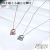 Atlacic Women's Moissanite Necklace, Open Heart, Heart Shape, LED Light,