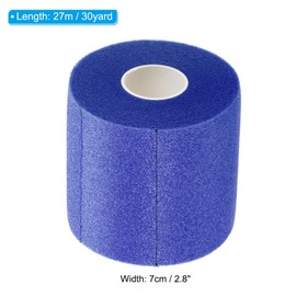 PATIKIL 30 Yard x 2.8 Inch Badminton Grip Cushion Wrap, 2 Pack PU Tennis Racket Grip Tape Backing Film Handle Anti Skid Cushion Accessories, Dark Blue