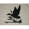 HTW Duck Taking Flight Cattails Mailbox Topper - Raw steel