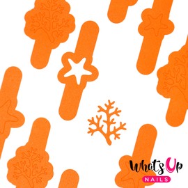Whats Up Nails - Sea Star and Coral Vinyl Stencils for Nail Art Design (1 Sheet, 20 Stencils)