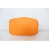 Lancôme New LANCOME Cosmetic Bag Clutch Travel Bag Orange/White Faux