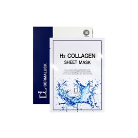 Derma Luck Hydrogen Collagen Sheet Mask Pack Skin Care Skin Shop Mineral Active Hydrogen Hyaluronic Acid / 더마럭 수소 콜라겐 시트마스크 팩 피부관리 피부샵 미네랄 활성수소 히알루론산