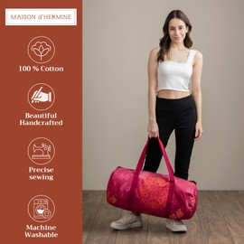 Maison d'Hermine Large bag for yoga mat and Gym Bag,accessories Bag, Multi functional storage bag with Adjustable shoulder straps, zipper - Versailles