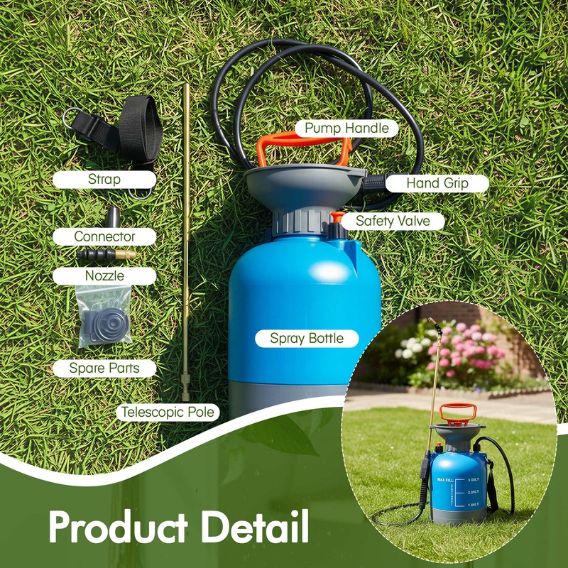 High Reach Plant Waterer Pump Pressure Sprayer for Indoor Hanging