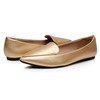 VenusCelia Funkier Zapatos planos para mujer, Dorado Pu, 6 US