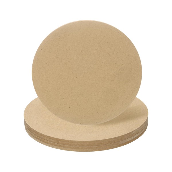 sourcing map 4pcs 8 Inch Wood Circles for Crafts, 0.2