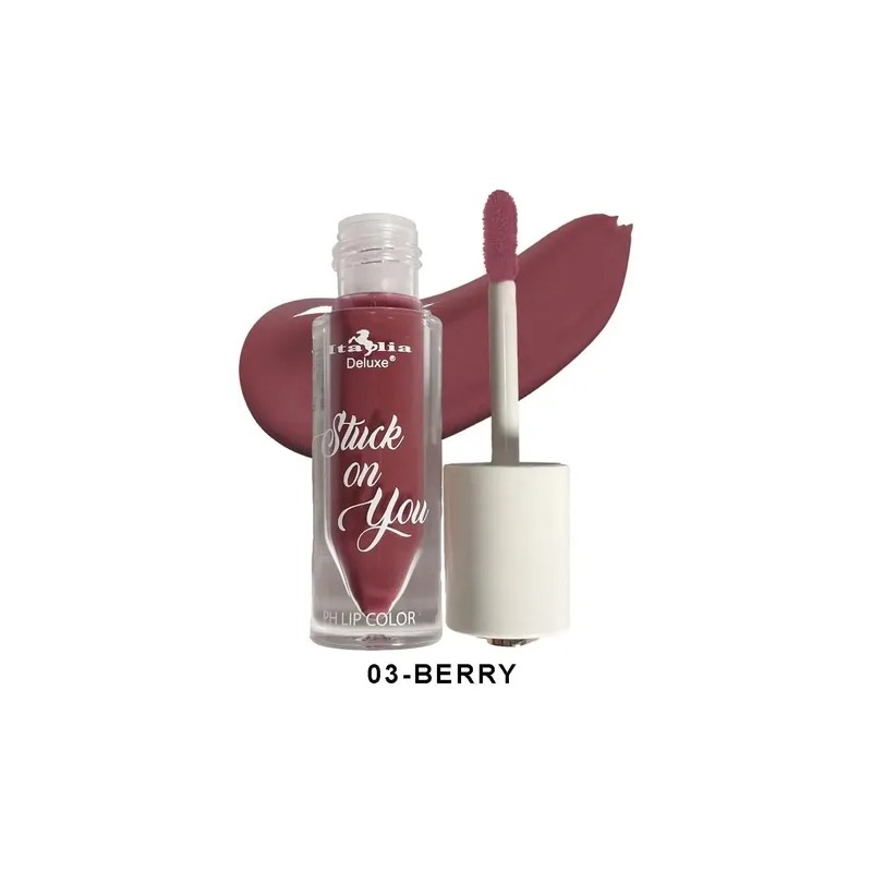 Labial Tinta Semimate Stuck On You 6 Piezas Italia Deluxe