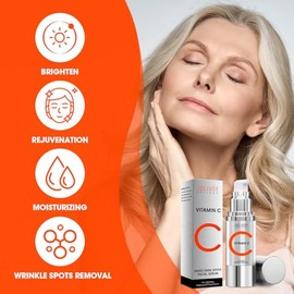 Suero súper vitamina C para mujeres mayores de 70 años, paquete total todo en uno, suero facial para piel madura, hidratante, levantamiento, antienvej