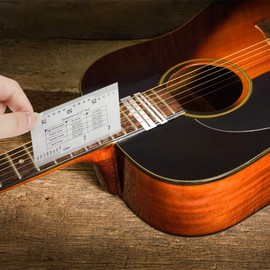 Huayue Guitar Gauge Ruler, Stainless Steel, String Action Ruler, Guitar Luthier Tool, Guitar Fingerboard Guards for Electric Acoustic Classical Guitars Bass