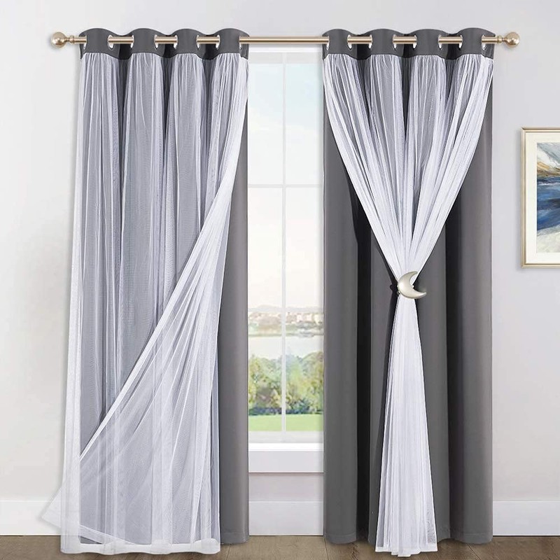 Magnetic Curtain Tiebacks 1 Pair Curtain Clips Rope Holdbacks Moon