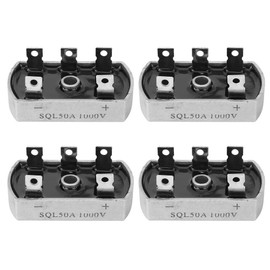 4pcs 3-Phase Rectifier, 50A 1000V Electric Full Bridge Rectifier Module Low Frequency, 1600V Reverse Repeat Peak Voltage