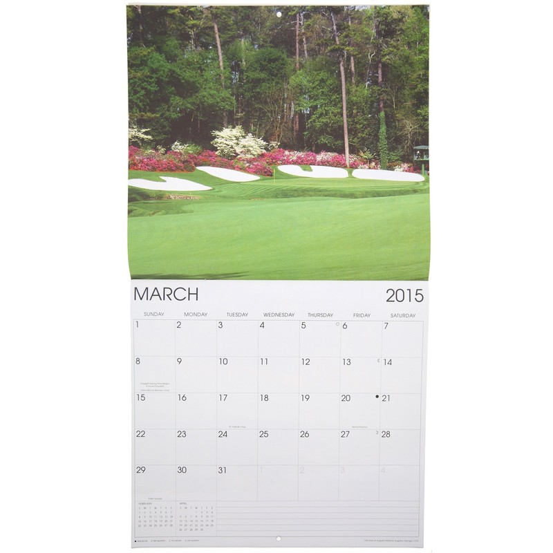 2015 Golf Courses 12x11 Vista Wall Calendar