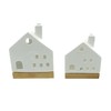 FRANK FLECHTWAREN LED House White, Set of 2, Dimensions: Height