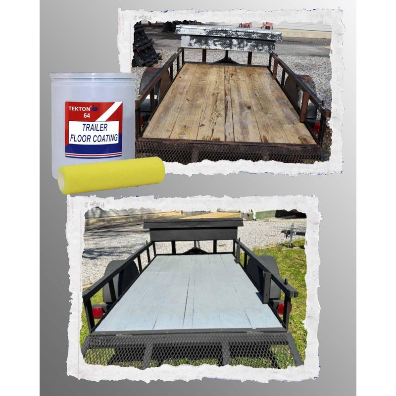 Protects Trailer Floors, Ramps and Walls (Grey, 1 Gallon) Includes