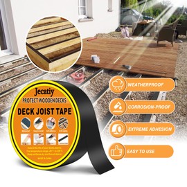 Jecatiy Joist Tape for Decking - 2''50', 2 Rolls Weather Resistant Deck Seal