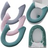 Bathroom Soft Thicker Warmer Stretchable Washable Cloth Toilet Seat Cover