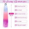 JIAMEISI Rainbow Ponytail Hair Extensions with Scrunchie, 26 Inches, 100