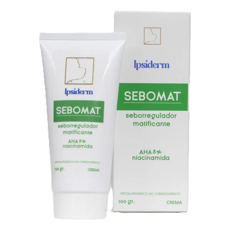 Crema Facial Sebomat Aha Control Brillo Grasa Piel Mixta Ipsiderm