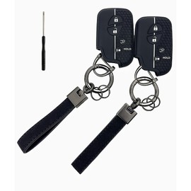REPROTECTING Silicone Rubber Key Fob Cover Compatible with Lexus CT200h ES350 GS300 GS350 GS430 GS450h GS460 is F IS250 IS350 LS460 LS600h LX570 RX350 (2005-2017) (Black/Black)