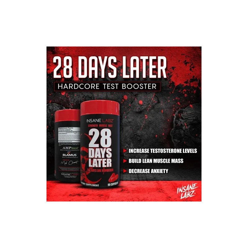 28 Days Later Insane Labz 90 Caps Precursor Testosterona Sin