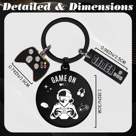 Video Game Keychain Gifts for Gamer - Funny Keychains for Teen Boys Game Players Lover, Keyring for Son Boyfriend Brother Dad Kid Children, Birthday Valentines Christmas Easter Gift, Stocking Stuffers