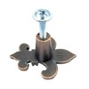 The Rustic Touch Fleur-de-lis Cabinet Knobs, Copper Patina Finish, Decorative