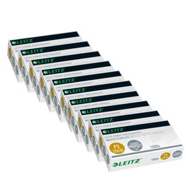 Leitz Leitz Power Performance Heftklammern P3 (24/6), 10x 1000 Stück, Verzinkt, Weiß, 55540000