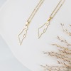 SURI Israel Map Necklace | Contemporary Israel Pendant Necklace |
